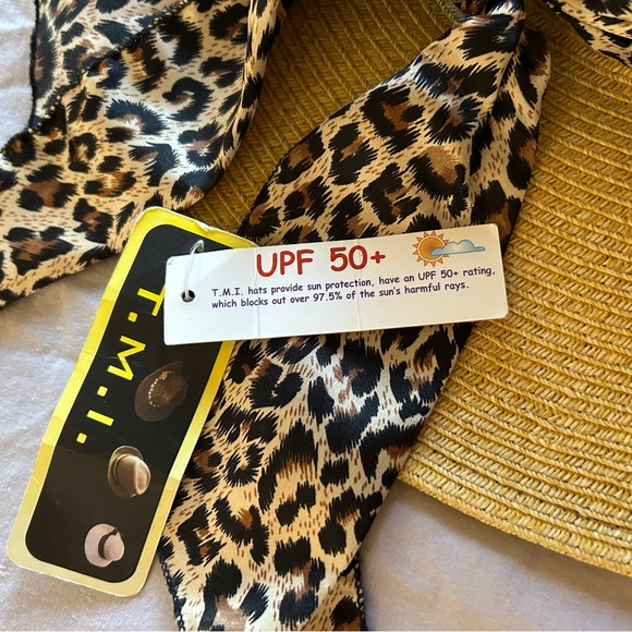 Big sun hat with leopard tie detail - Picture 6 of 8